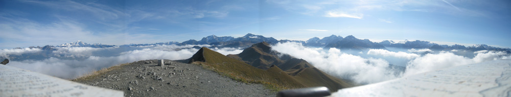 Panorama : Du Mont-Blanc aux Grandes Rousses