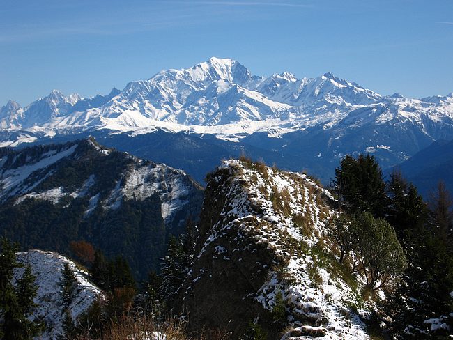 #3 Parc du Mouton : Massif du Mont Blanc depuis le sommet Parc du Mouton : Massif du Mont Blanc depuis le sommet