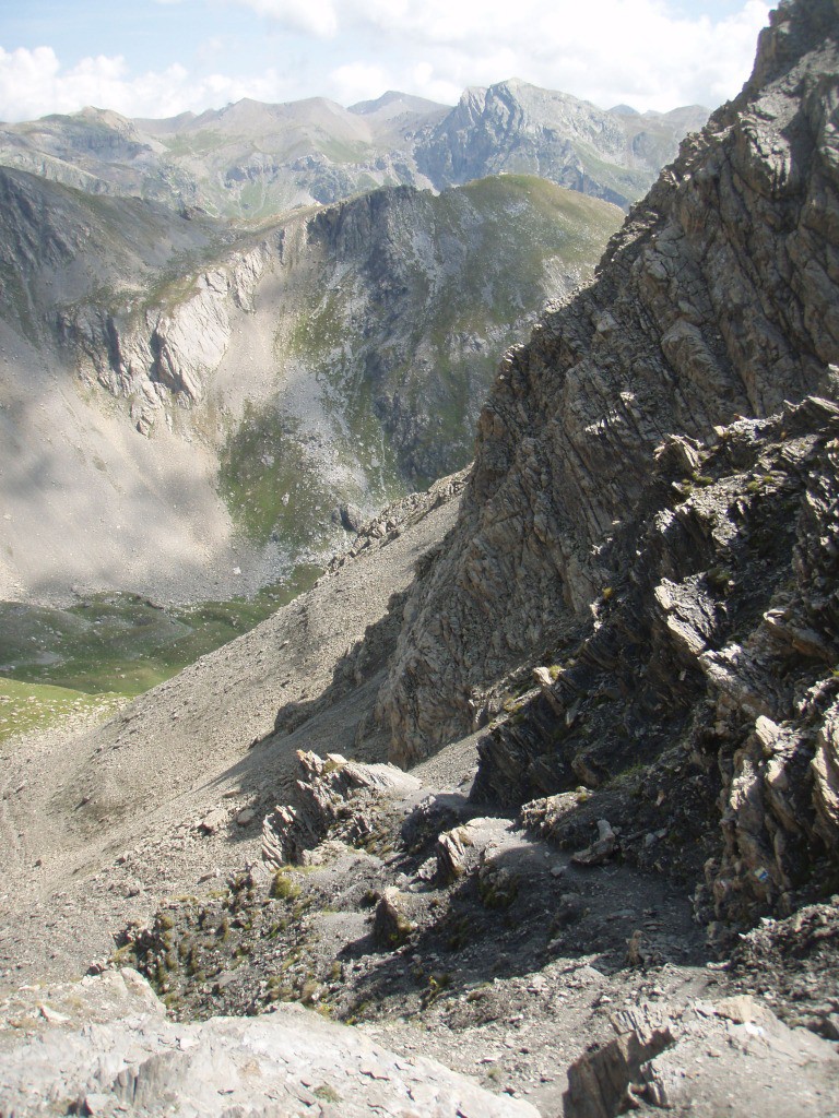 Passage final avec mains courantes du Colle di Infernetto