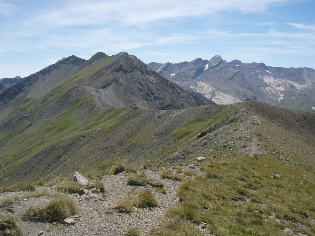 Vue des crêtes depuis la Tête de Sestrière