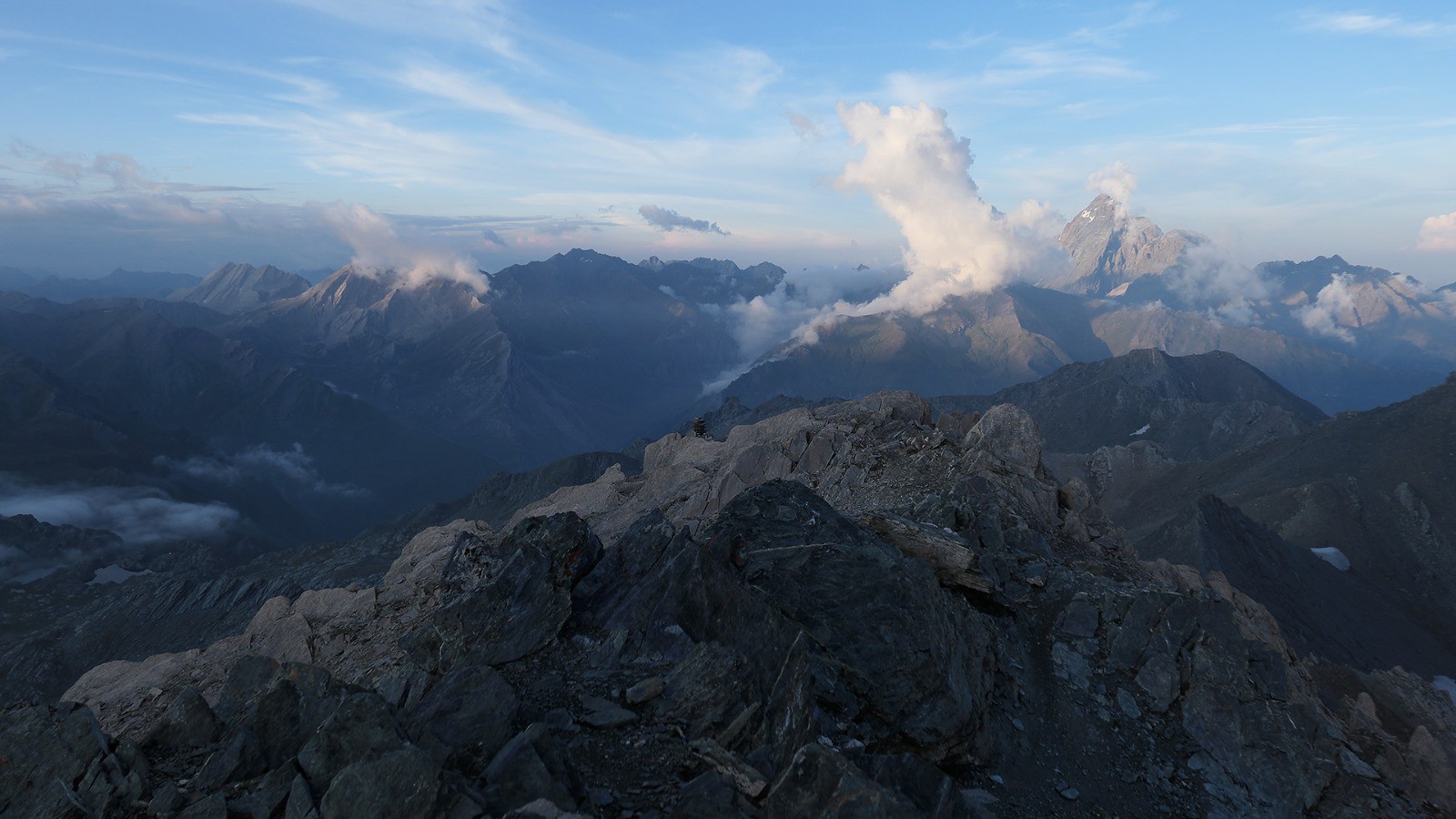 vue sur le Viso depuis le Bric de Rubren