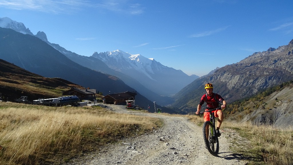 Fin de la partie raide de la piste