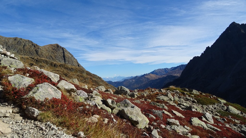 Ambiance de montée et de descente au-dessus du refuge