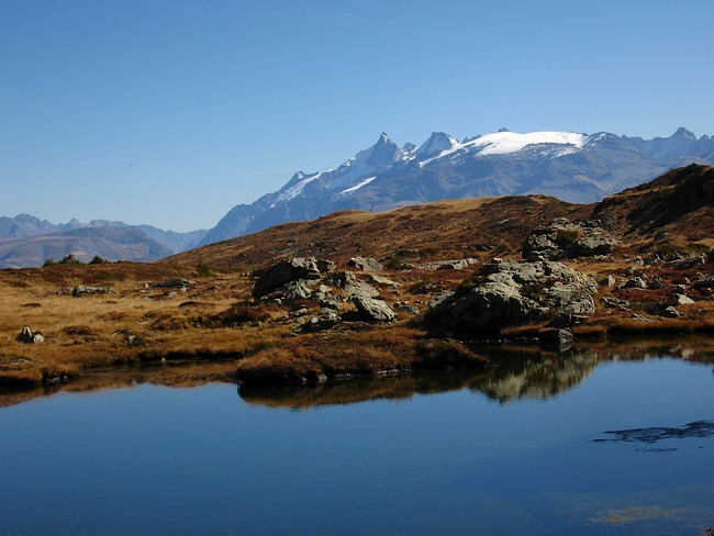 Fourchu : Lac de la Veche et la Meije