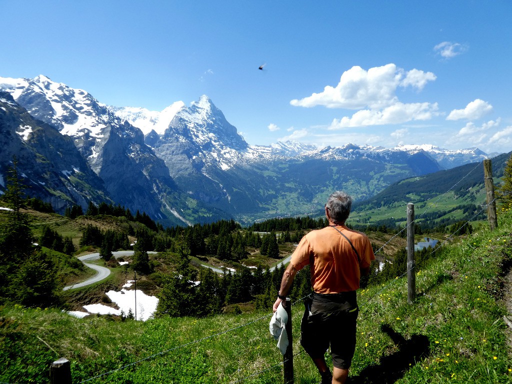 Moi (et l'Eiger) depuis la Grosse Scheidegg