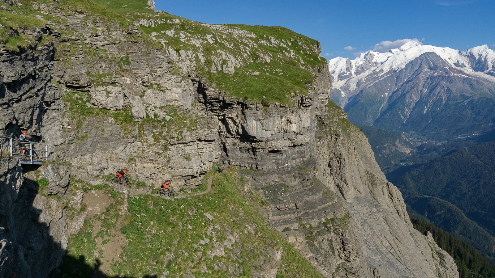 L'entrée de la descente, très gazeuse