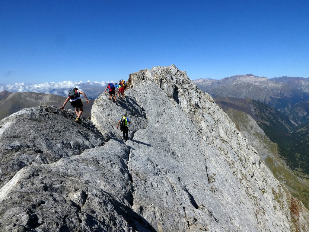 LE passage rigolo pour accéder au sommet du Balibierne