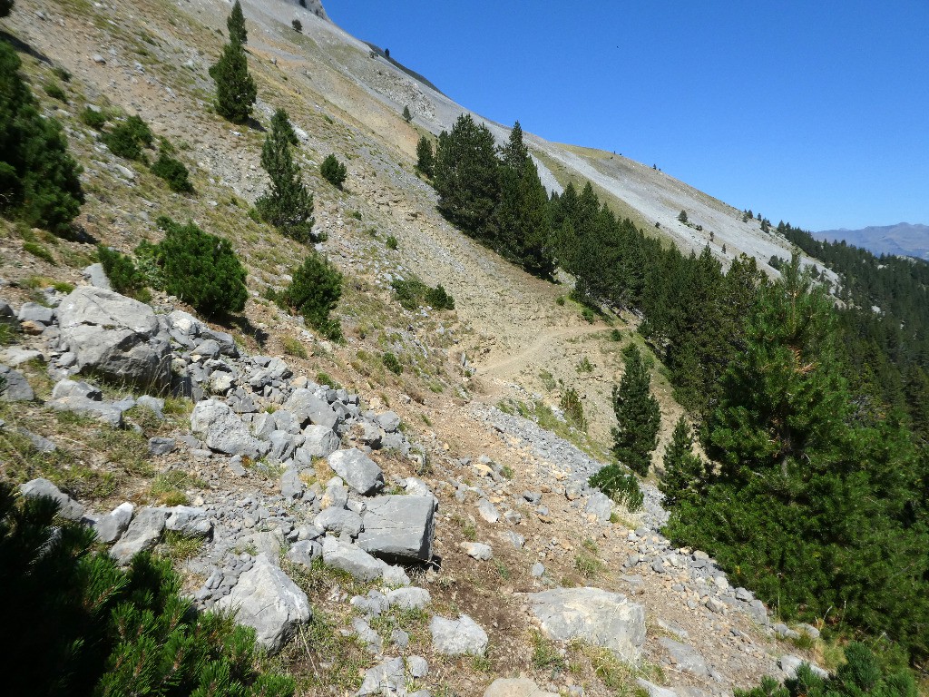 Traversée roulante pour rejoindre le collado de la Cruz