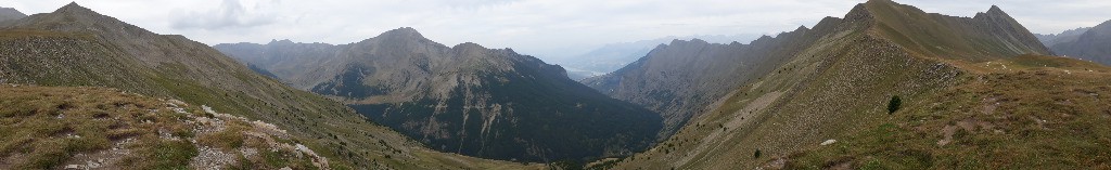 Vallon des Vachères depuis le col de Girabeau