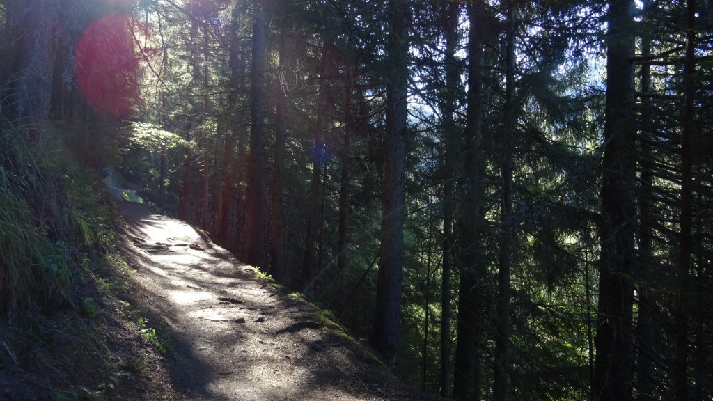 Premier sentier au-dessus du Lavancher