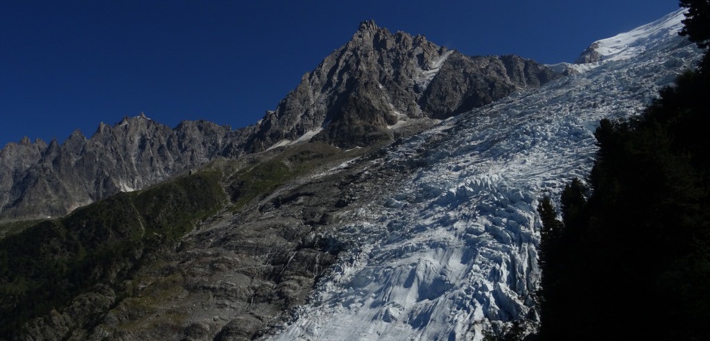 Glacier des Bossons depuis le chalet des Pyramides