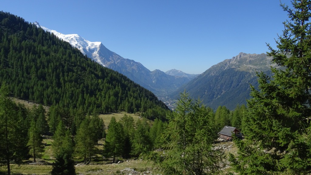 Vue en montant à Lognan