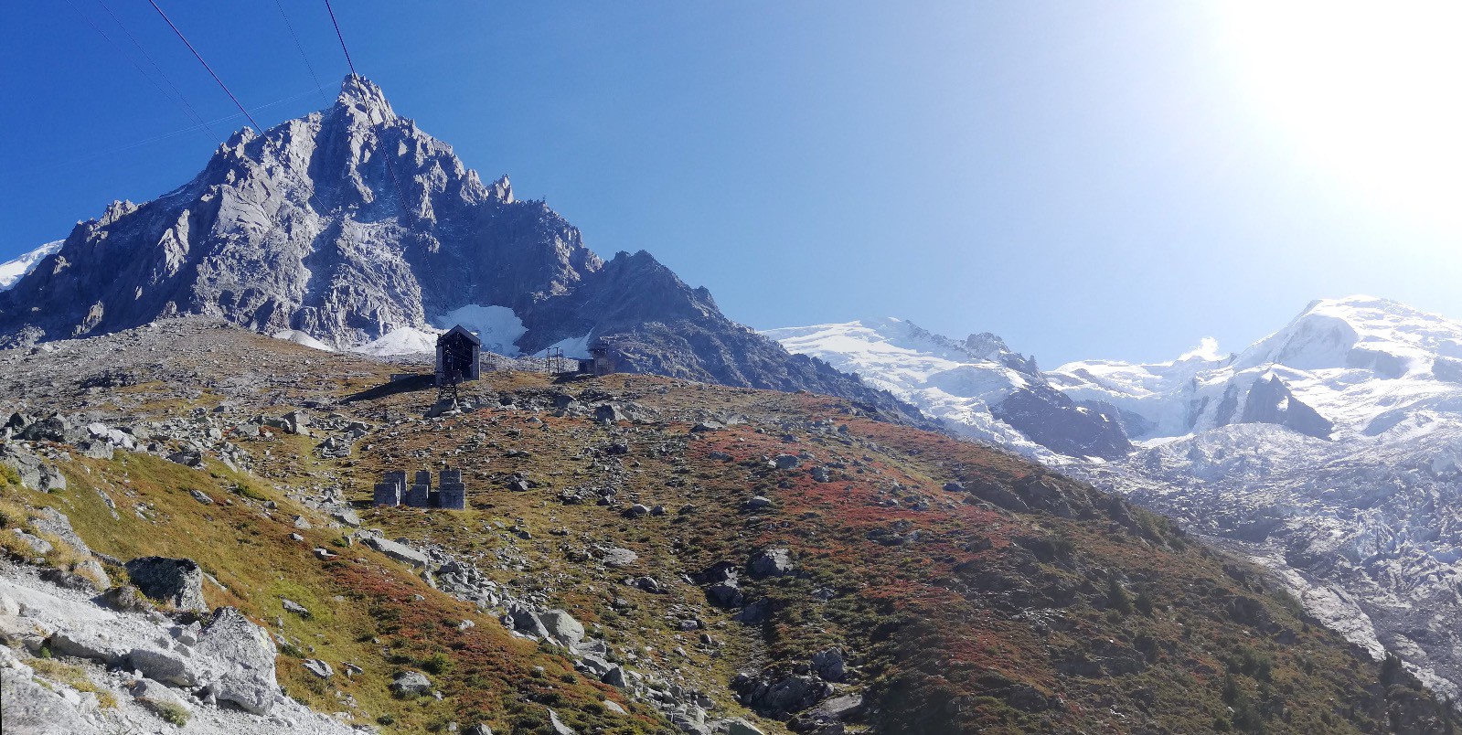 Superbe panorama sous la gare des Glaciers