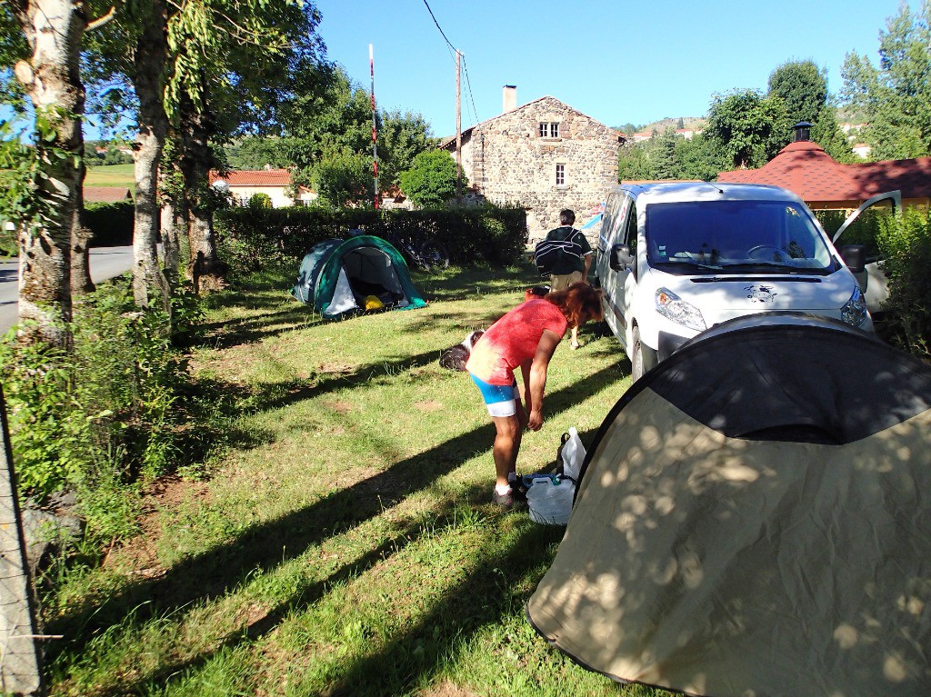 Première étape au camping du Monastier sur Gazeille.