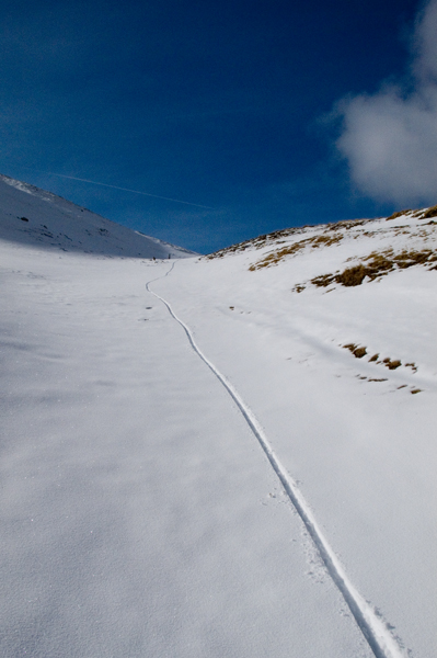 Descente du col du Charnier : Free ride hivernal