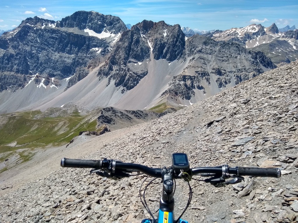 Départ de la descente de la Punta Nera