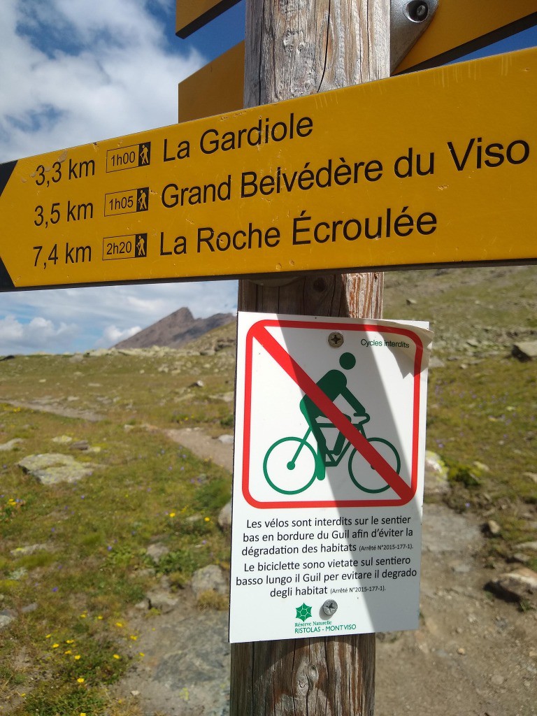 Sentier le long du Guil (sous le Lac Nesto), INTERDITE !