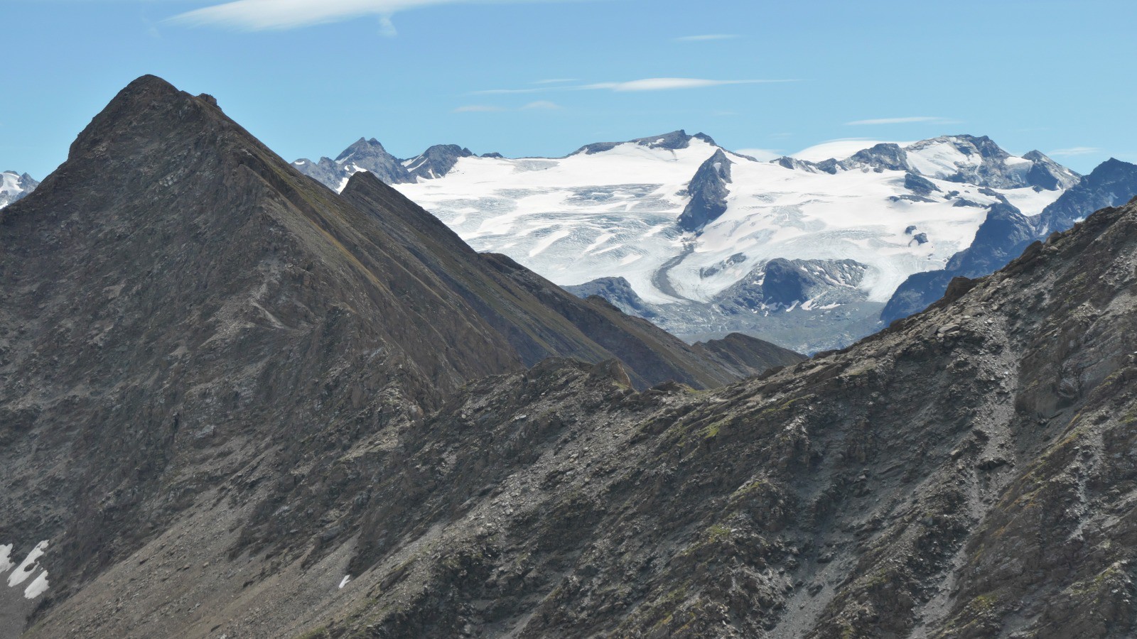 Vue sur le glacier du Ruitor