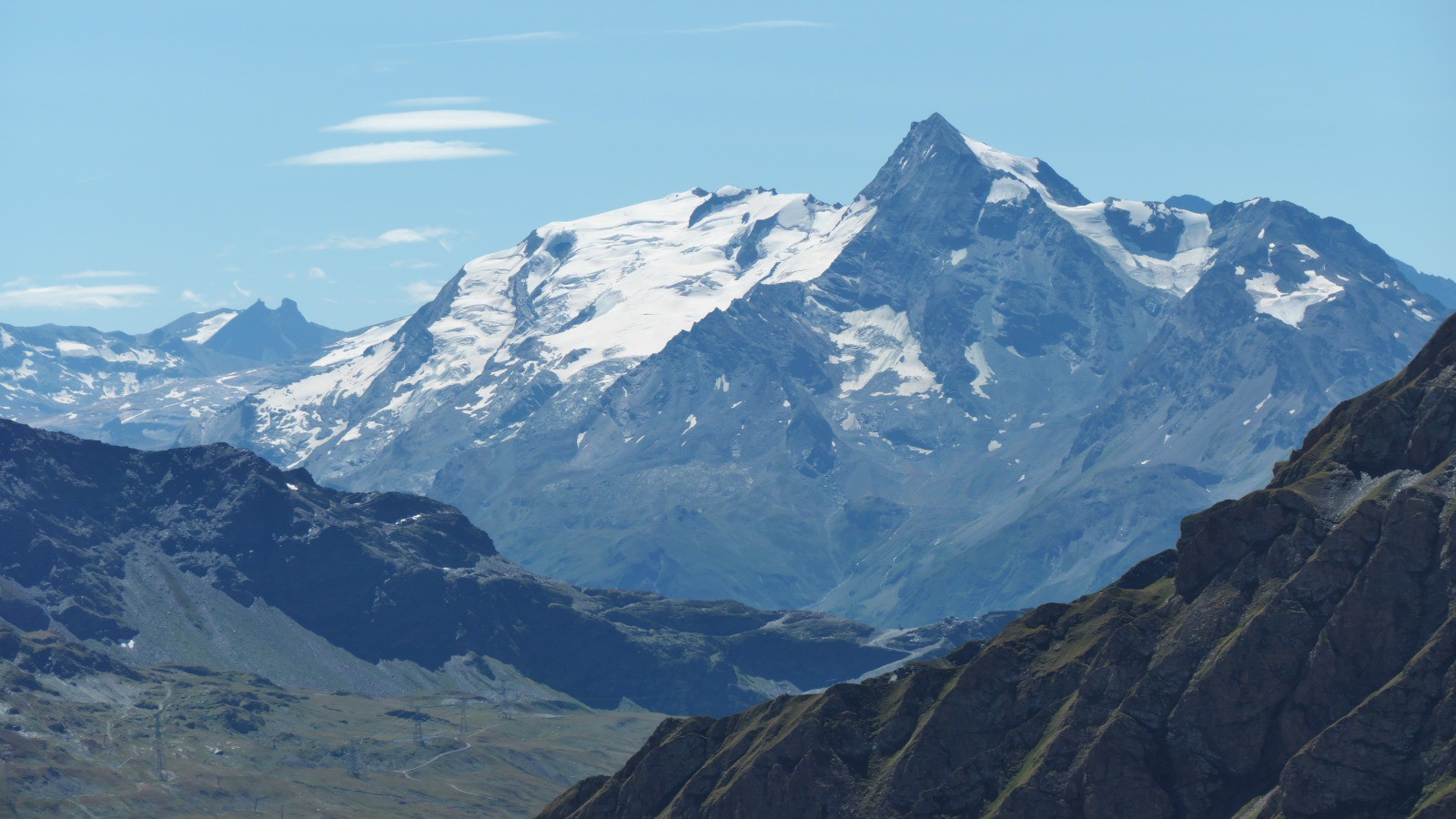 Vue sur le Glacier de la Grande Motte (3653 m)