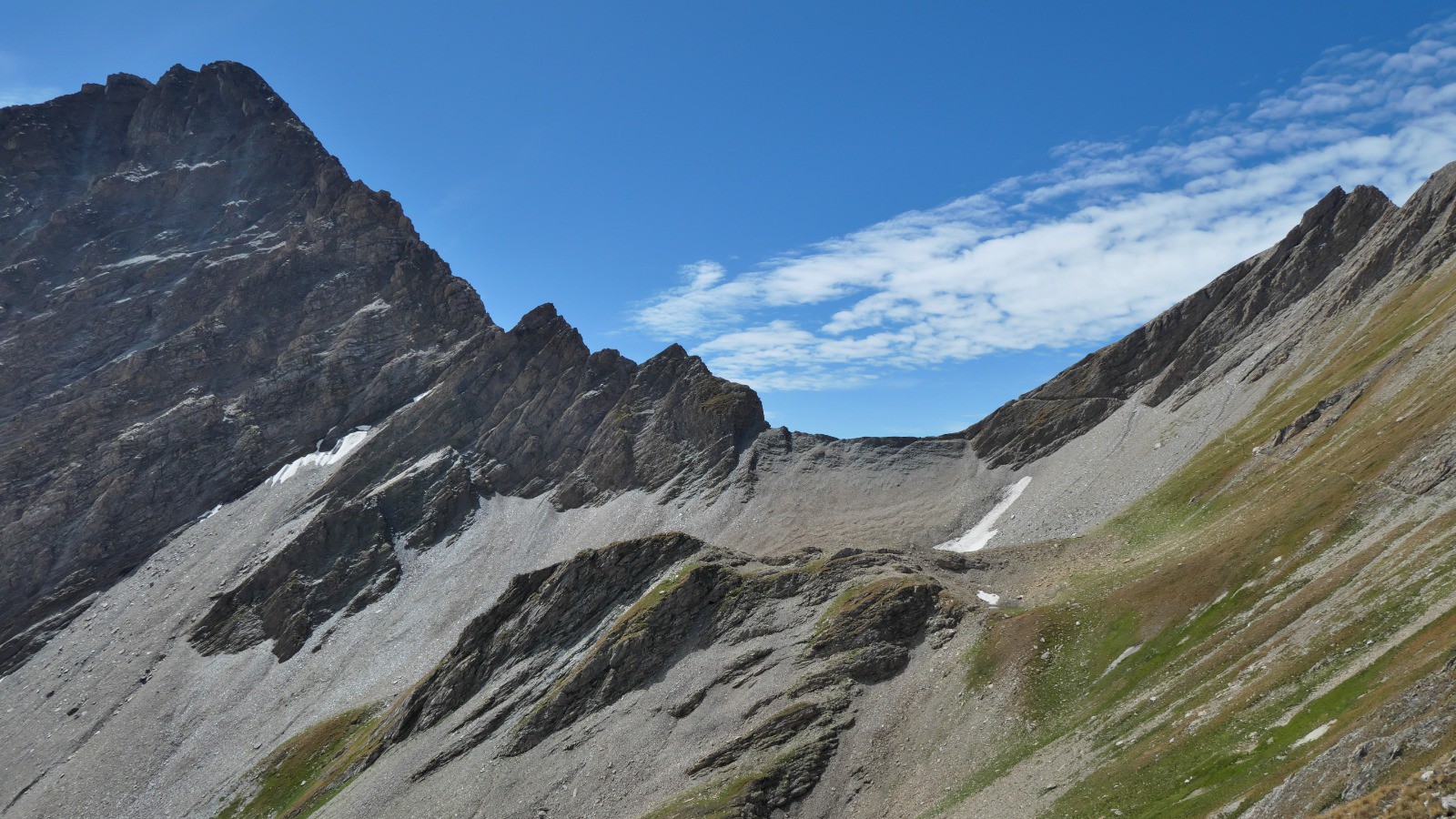 Mont Berrio Blanc et col homonyme vue depuis le Mont Nix