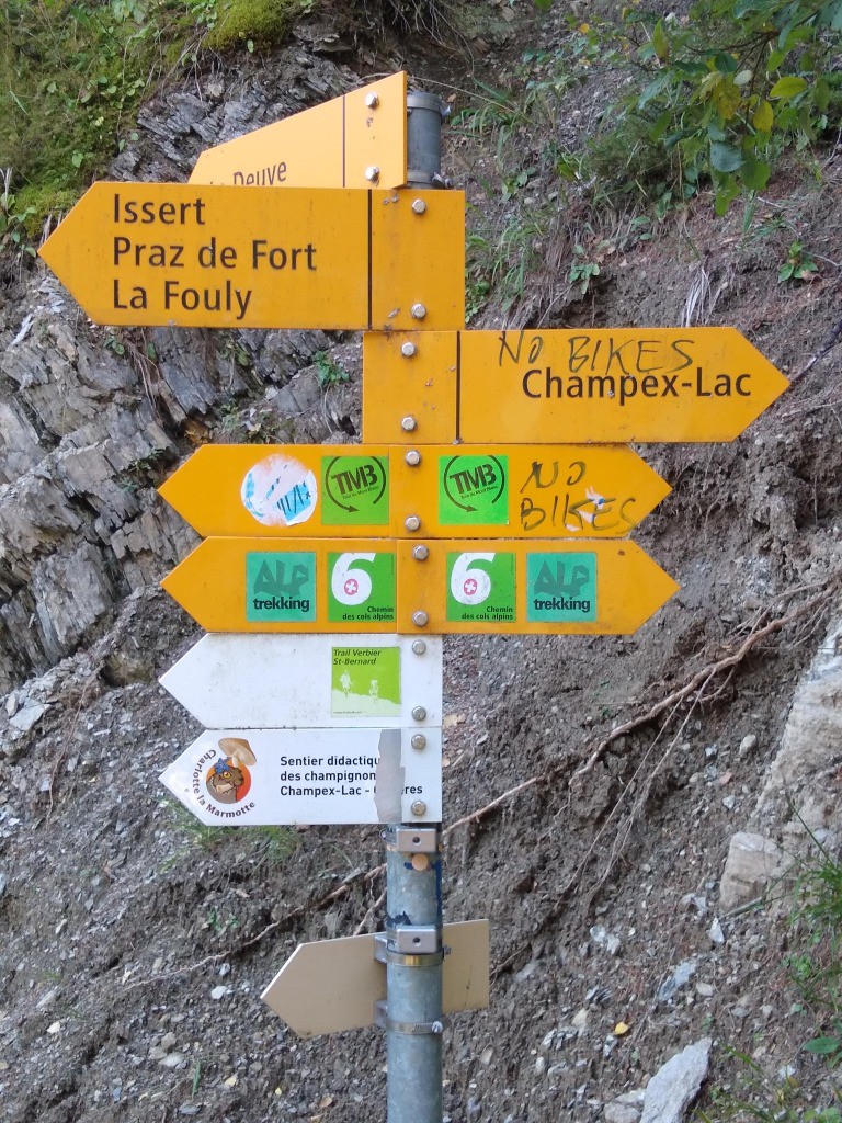 TMB sous Champex. No bike?