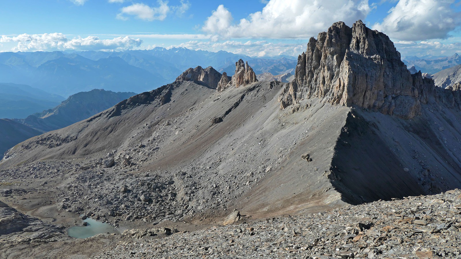 Depuis le sommet de la Mortice Nord