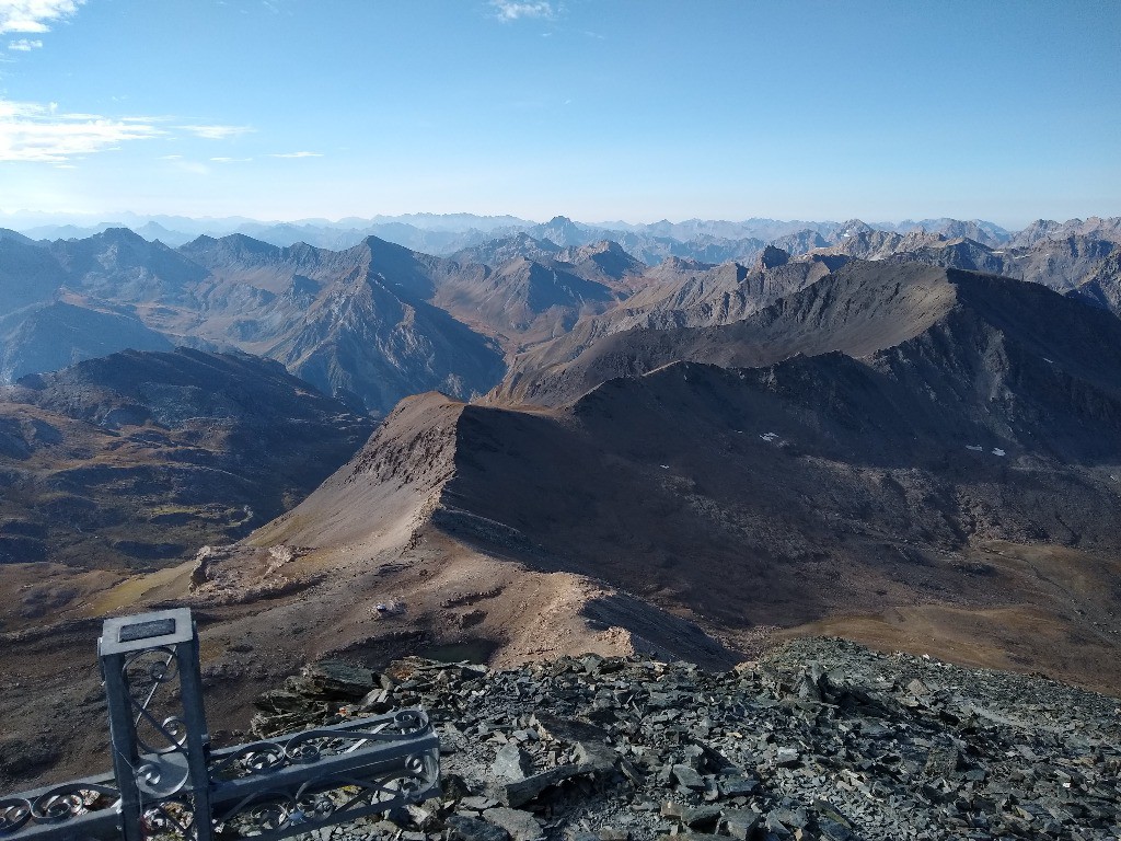 Vue depuis le Rubren sur la suite de la journée