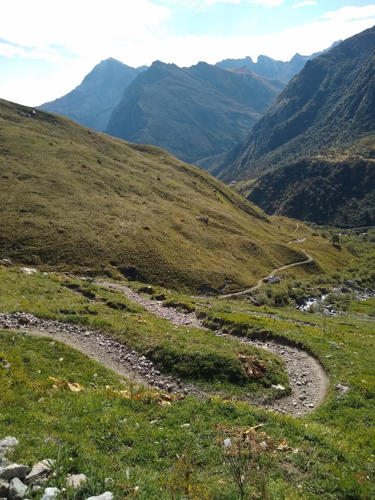 Fin de la descente du Pas de Mongioia