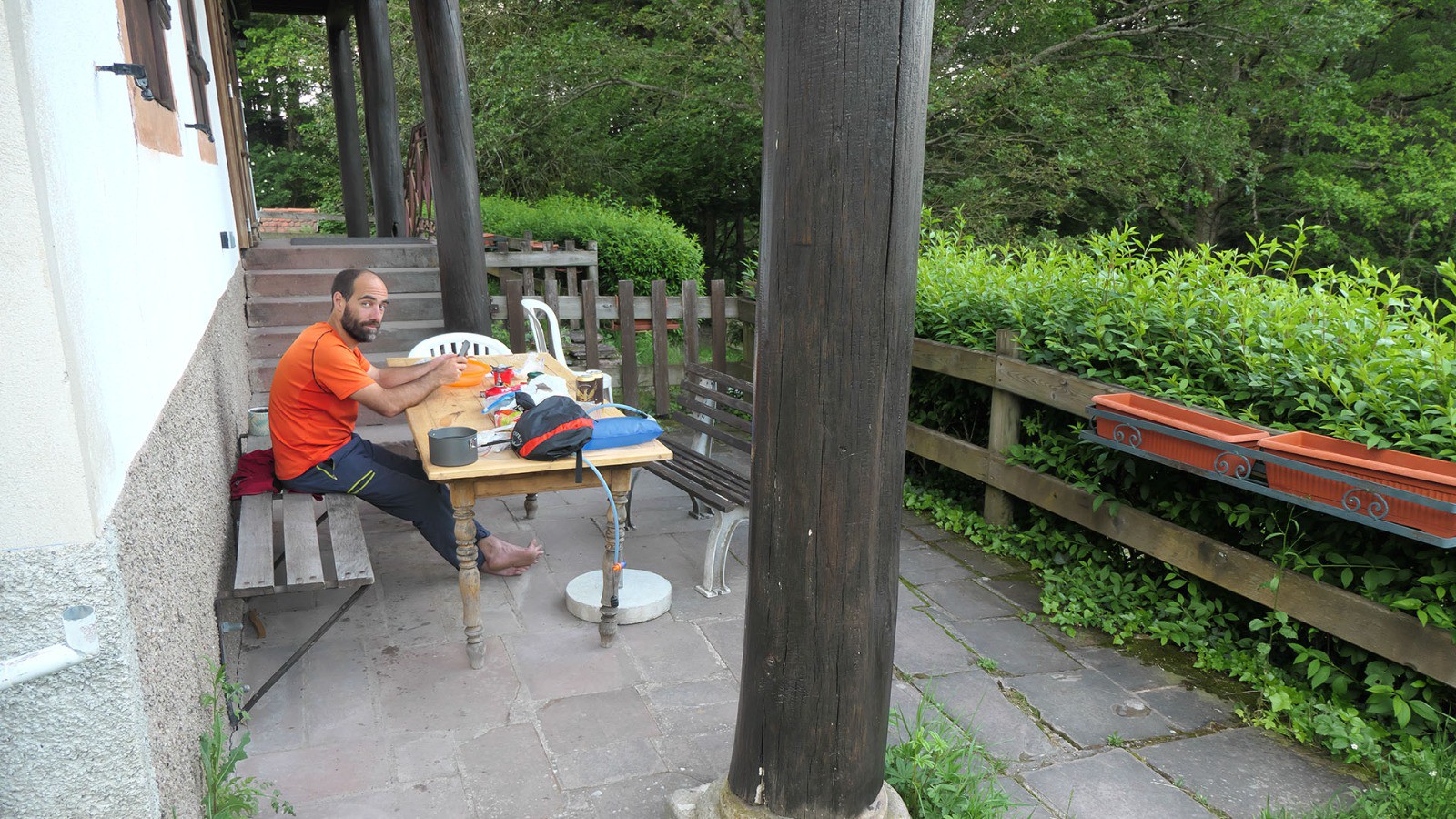 Service en terrasse (bivouac de J1)