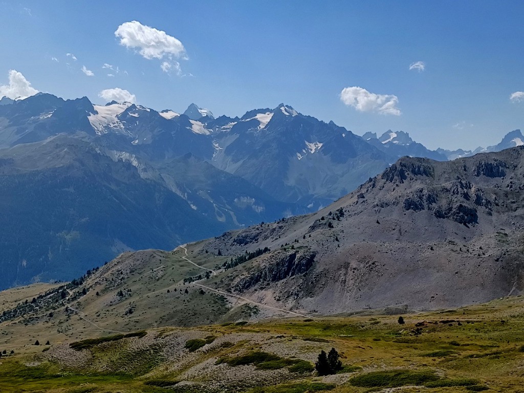 Ecrins, Grande Ruine, Pic Gaspard, etc... depuis le col de Cibieres