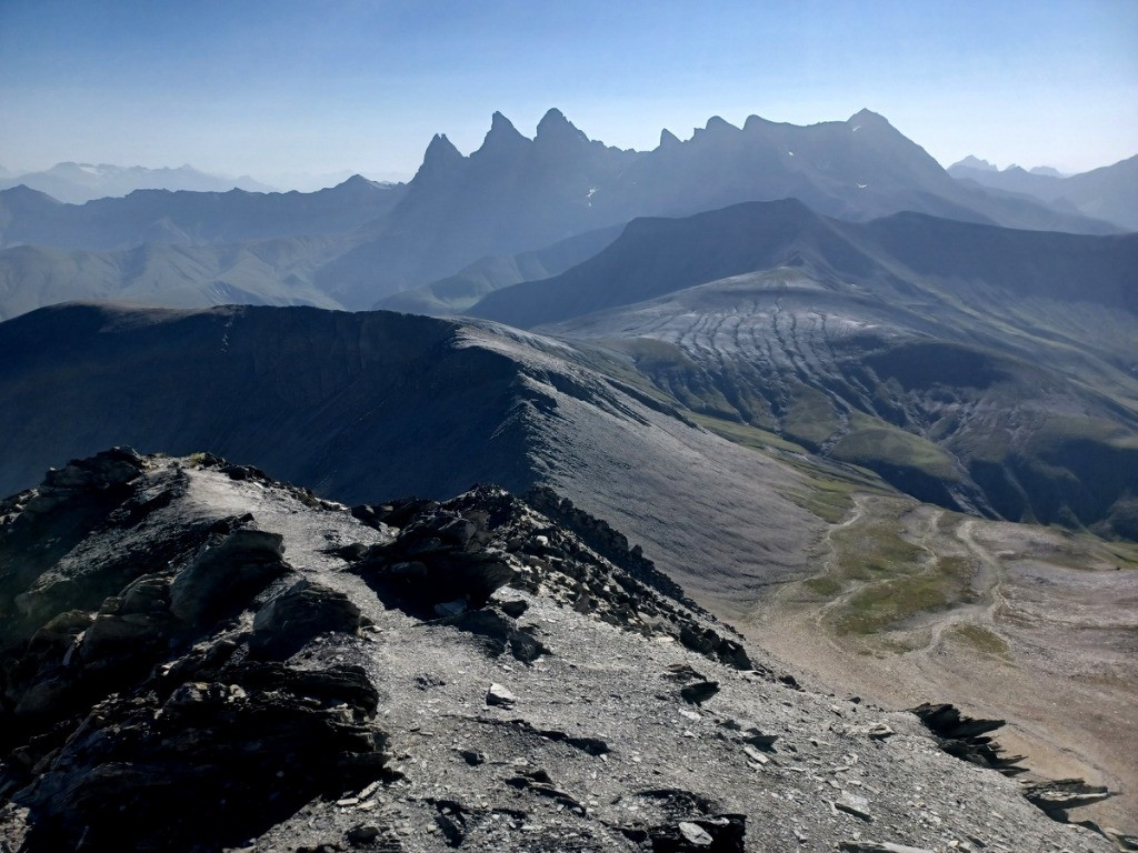 Les Aiguilles d'Arve depuis le sommet du Pic du Mas de la Grave