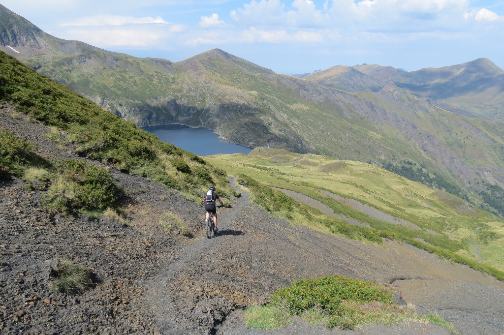 Descente sur l'étang d'Araing