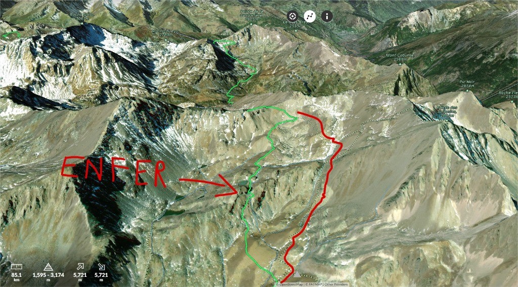 hors piste à gauche, single joueur à prendre à droite en rouge (gpx corrigé)