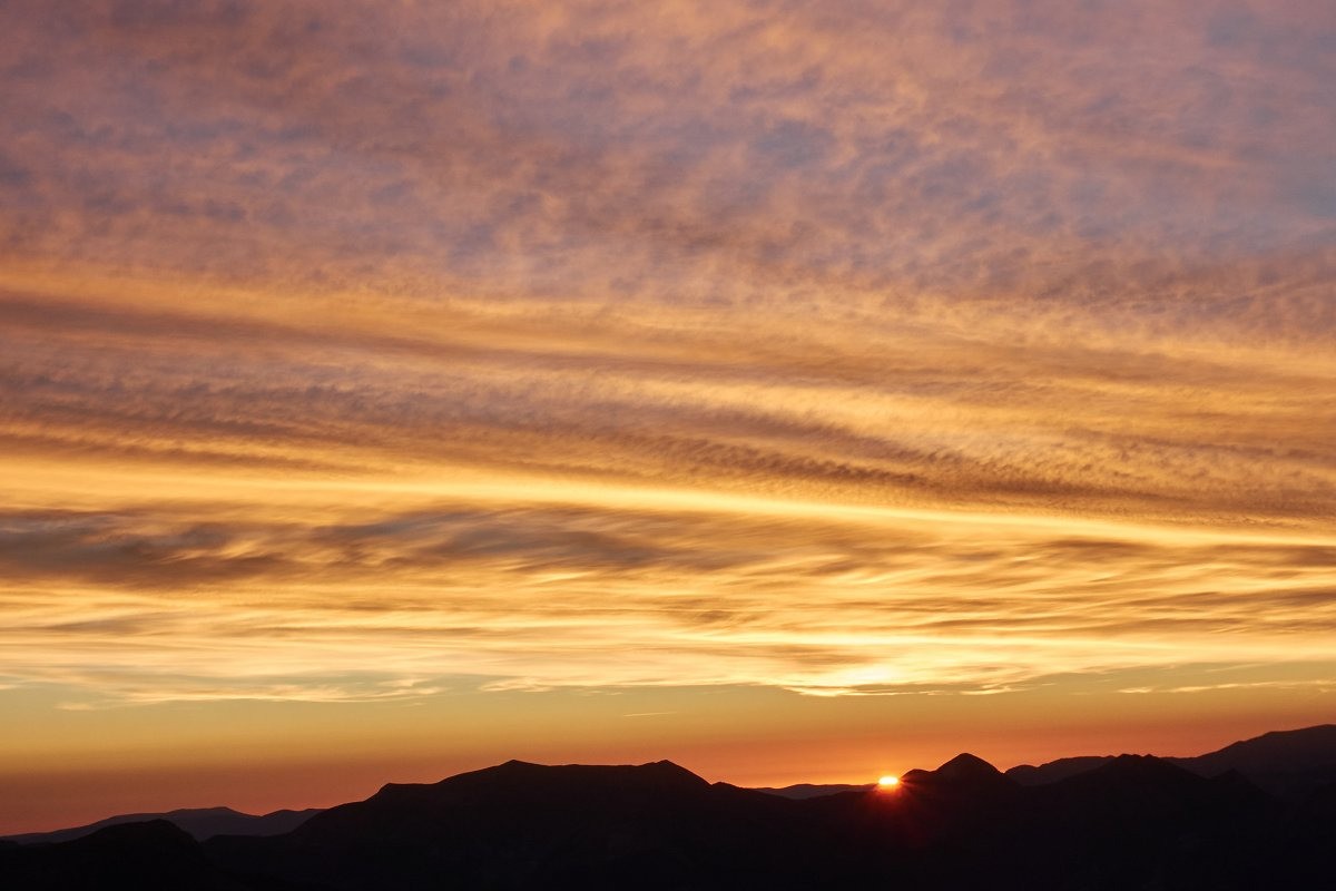 Coucher de soleil depuis l'Aiguille