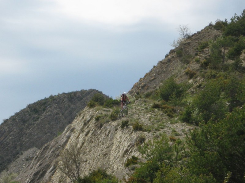 descente sur Rigaud : Entre le Col de Mairola et l'embranchement du GR 510 que l'on ne prendra finalement pas