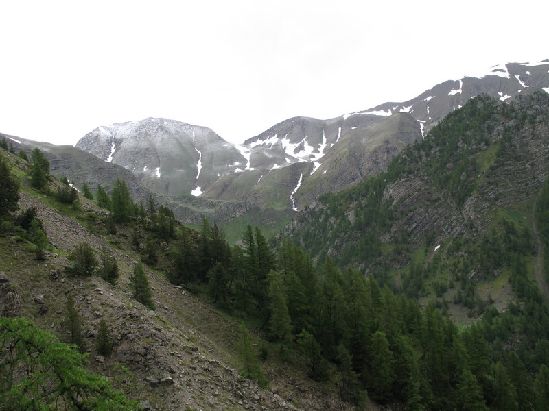 Reyssas : Col de Reyssas en haut à gauche, Clot l'Herbous en bas à droite.