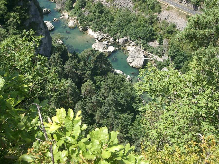 Gorges du Tarn : Vue en surplomb sur le Tarn