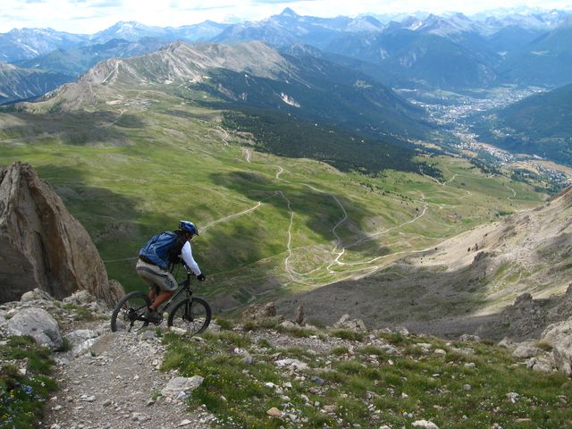 Descente... : ... avec vue !