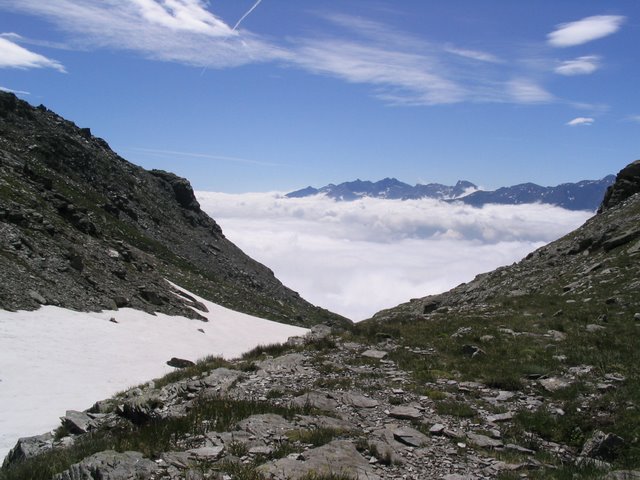 col du clapier : vue sur le val de Suse depuis le col du Clapier