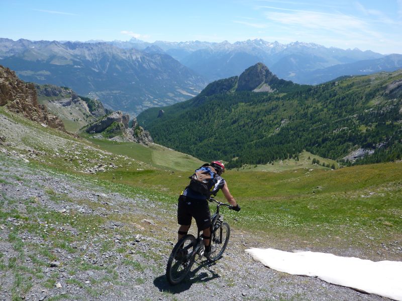 Col de Val Haute : Début de la descente free ride