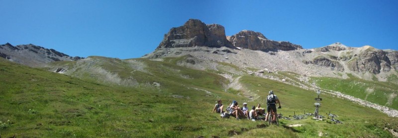 Colle Bellino : Pause sous le col