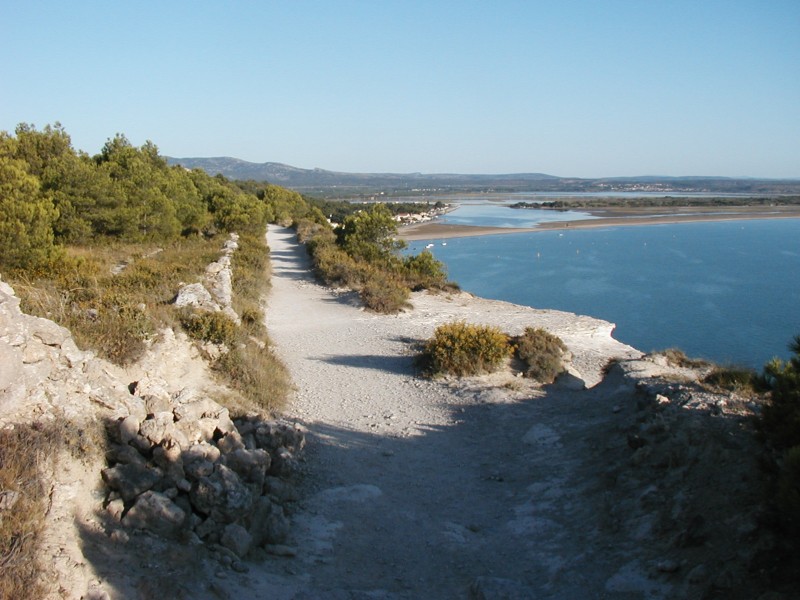 La Franqui : Le sentier en arrivant au dessus de la Franqui.