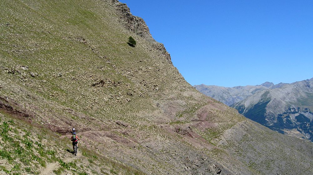 Début de la traversée : impressionnante de loin