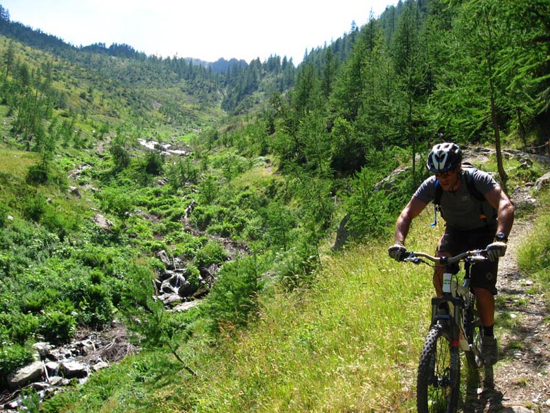 Descente sur Bagni di Vinadio : Du sous-bois