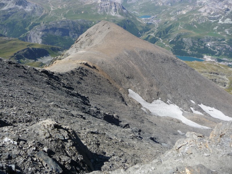 #1 Aiguille de la Grande Sassière : Du point 3250 environ, vue sur l Aiguille de la Grande Sassière : Du point 3250 environ, vue sur l'arête qui précède