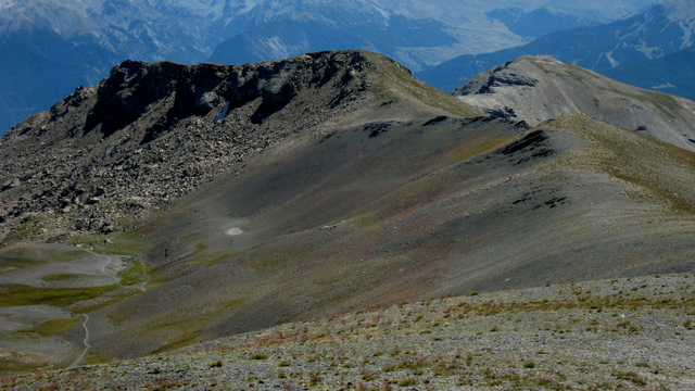 L'itinéraire de montée : depuis le sommet des crêtes de Prenetz