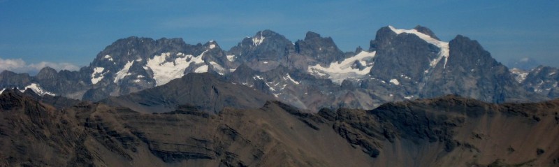 Hauts sommets des Ecrins : échantillon du panorama à 360° du sommet