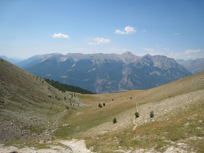 #7 Début de descente : Du col de Moussière, vue sur la Tête de Vautisse, gravie quelques jours avant Début de descente : Du col de Moussière, vue sur la Tête de Vautisse, gravie quelques jours avant