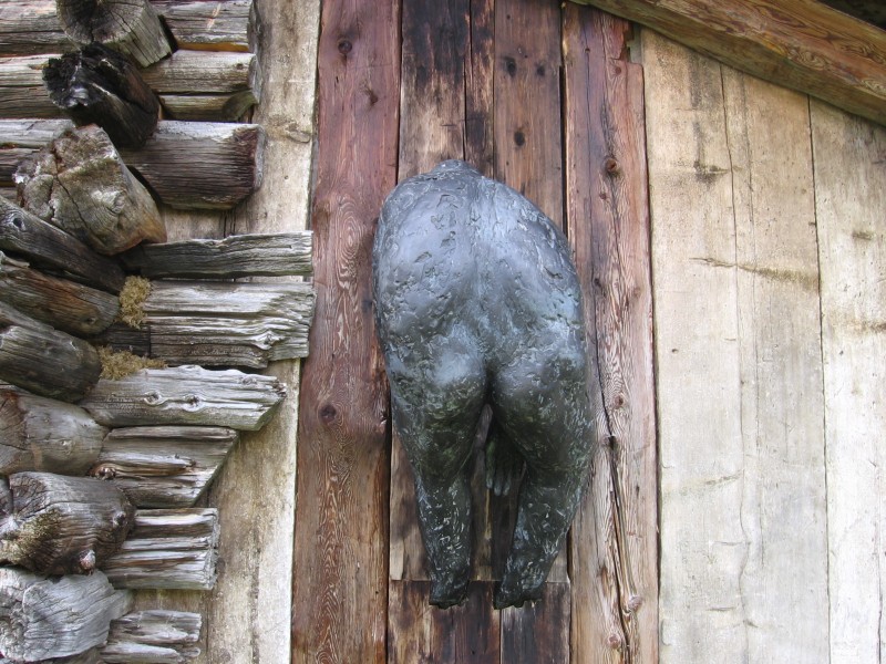 Dolomites-Pralongia : Un gonz en bronze adepte du 'portage'