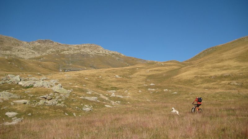 #1 Départ : Un VTTiste et un chienfou ;-) Départ : Un VTTiste et un chienfou ;-)